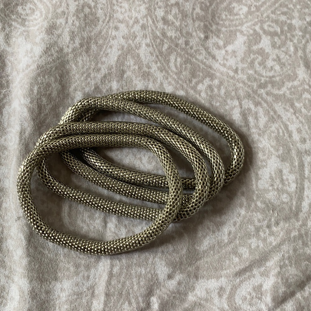 H&M silver stackable stretchy bracelets
